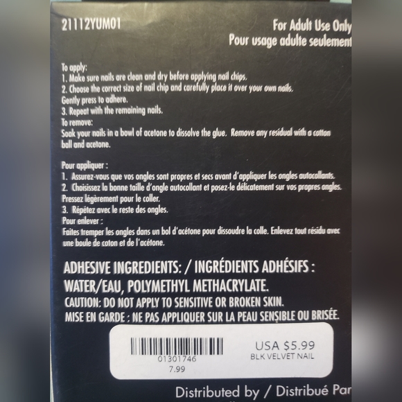 Spirit Halloween Black Velvet Flocked Press on Nails - Picture 4 of 8